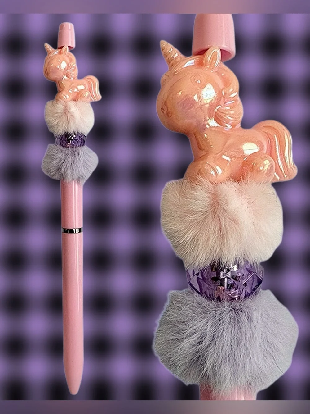 Handmade Unicorn Princess Pretty Pastel Pen